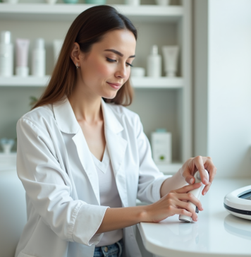 Lumière pulsée : efficacité et avis sur cette technologie innovante Femme en blouse blanche utilisant un appareil d'épilation à lumière pulsée