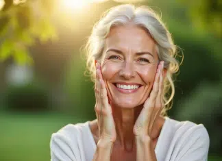 Lifting visage naturel : quels bienfaits pour rajeunir ? Femme souriante à la peau saine et éclatante en extérieur