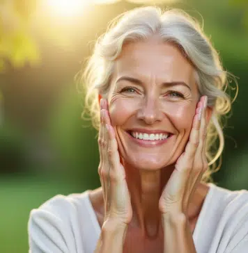 Lifting visage naturel : quels bienfaits pour rajeunir ? Femme souriante à la peau saine et éclatante en extérieur