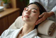 Prix massage kobido : découvrez le tarif de cette technique de relaxation ! Femme asiatique recevant un massage kobido dans un spa